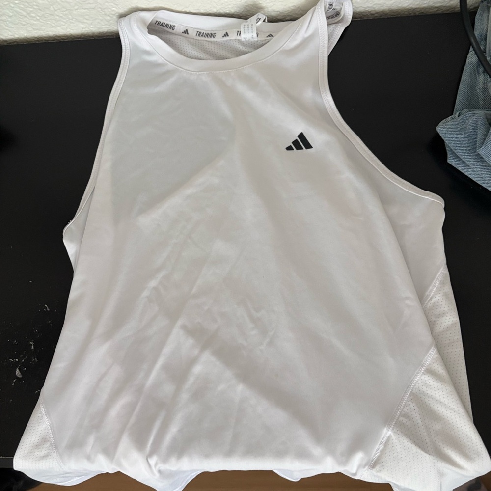 Racerback Adidas White Training Tank Top